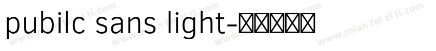 pubilc sans light字体转换